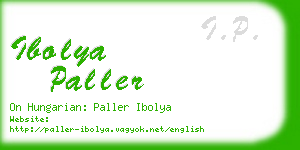 ibolya paller business card